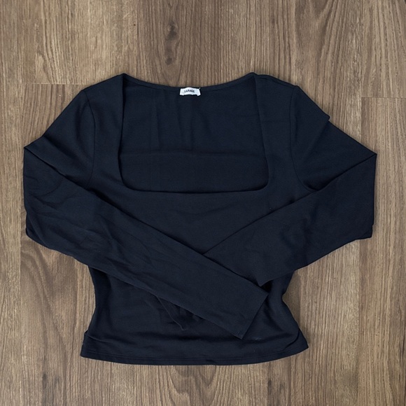 Garage Navy Blue Women’s Long Sleeve Top - Picture 1 of 4